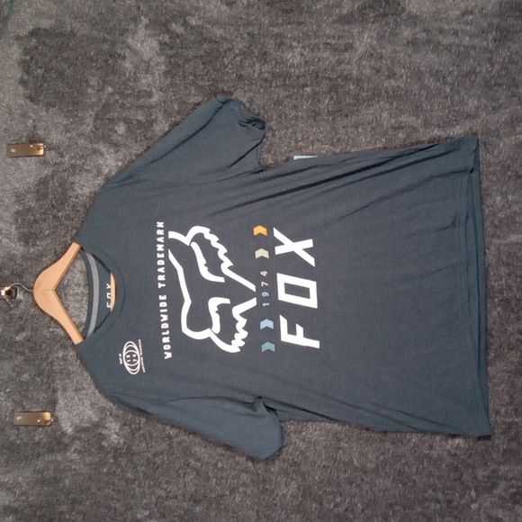 Fox Blue Short Sleeve Tee with Logo Dryrelease Freshguard Mens XXL - Picture 2 of 9